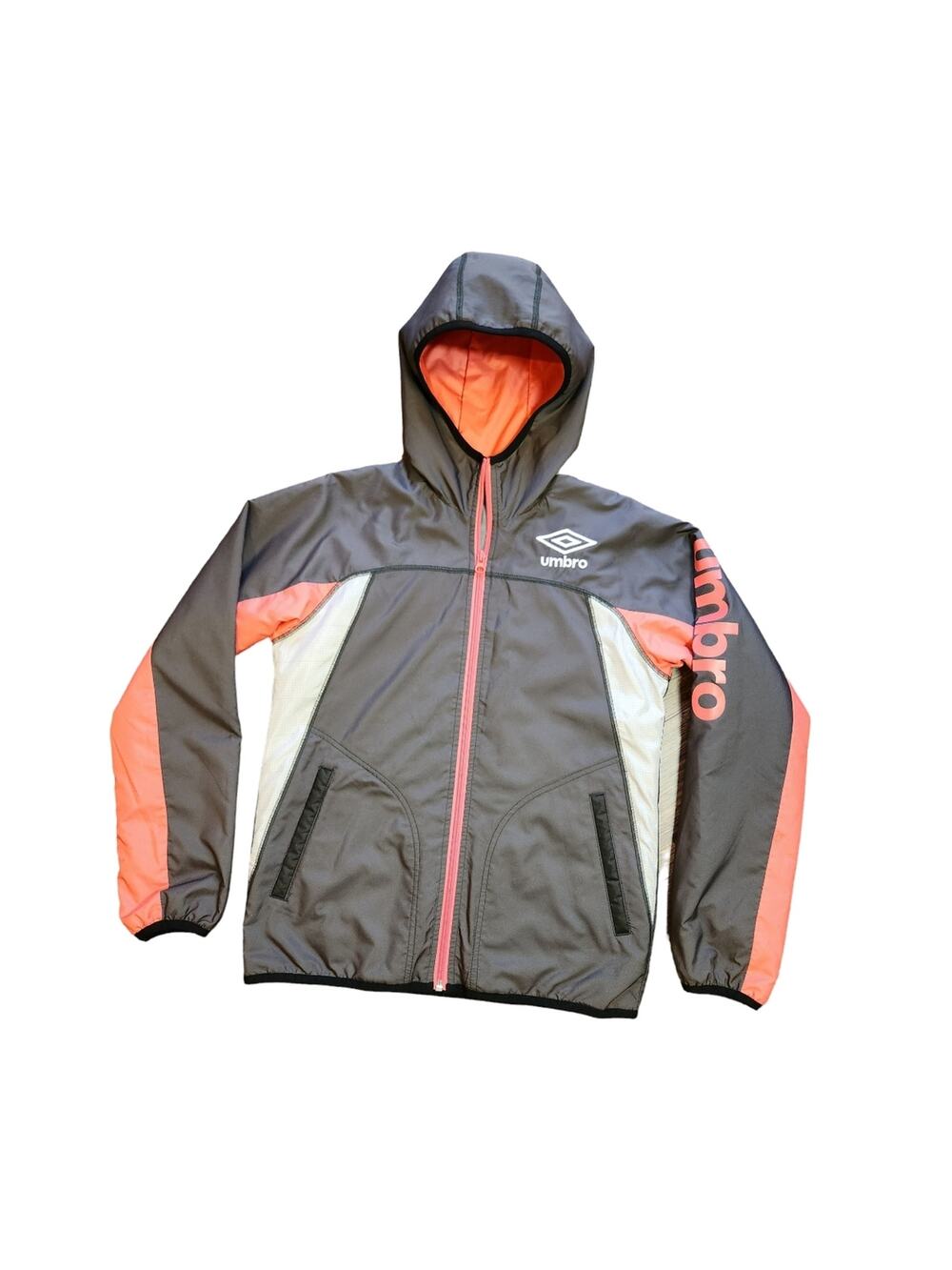Umbro jacket windbreaker with hood gray size S